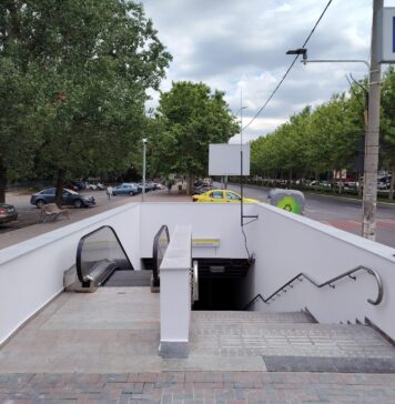 Lucrările de refacere a pereților și a parapetului exterior la accesul A al stației de metrou Nicolae Grigorescu, finalizate