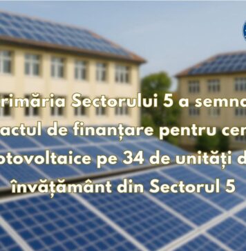 Primăria Sectorului 5 investește în energie verde pentru școli – centrale fotovoltaice pe 34 de unități de învățământ