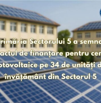Vlad Popescu Piedone, primarul Sectorului 5: Am semnat contractul de finanțare pentru proiectul de instalare a centralelor fotovoltaice pe 34 de unități de învățământ preuniversitar de stat din sector