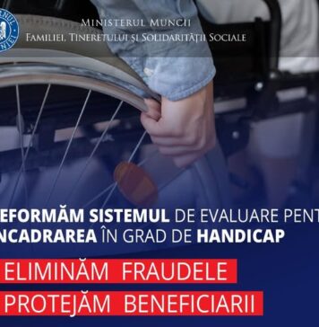 Ministrul Muncii: Reformăm sistemul de evaluare pentru încadrarea în grad de handicap!