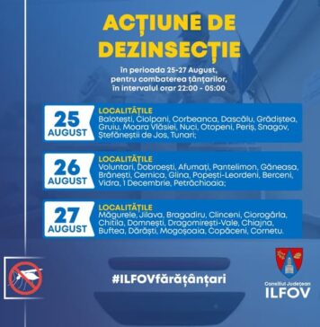 Consiliul Județean Ilfov efectuează tratamente terestr pentru combaterea insectelor