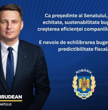 Abrudean: Ca președinte al Senatului, cred în echitate, sustenabilitate bugetară și creșterea eficienței companiilor de stat. E nevoie de echilibrarea bugetului și de predictibilitate fiscală