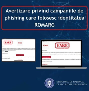 Campanie de phishing care imită comunicări oficiale din partea Romarg, în plină desfășurare (DNSC)