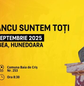 AUR: Duminică, 7 septembrie, la ora 8:30, ne adunăm la Țebea, județul Hunedoara, pentru a cinsti memoria Crăișorului Munților, Avram Iancu, eroul libertății românilor