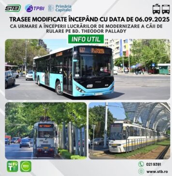 STB: Încep lucrările de reabilitare a căii de rulare a tramvaielor pe Bd. Theodor Pallady. Traseele de transport public din zonă vor fi reorganizate