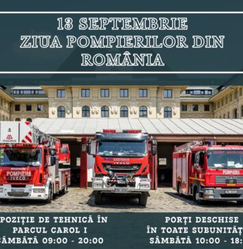 13 Septembrie – Ziua Pompierilor din România: ISU București-Ilfov își deschide porțile pentru public
