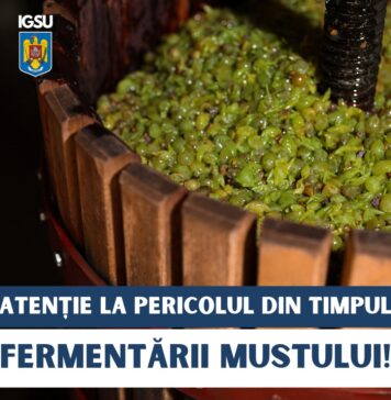 IGSU avertizează: pericolul dioxidului de carbon din timpul fermentării mustului