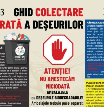 Primăria Sectorului 3 lansează ghidul colectării selective a gunoiului
