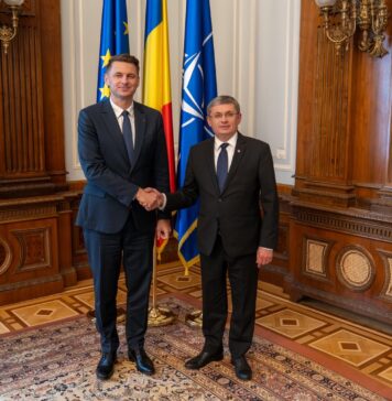 Mircea Abrudean, președintele Senatului, l-a primit pe Igor Grosu, președintele Parlamentului Republicii Moldova