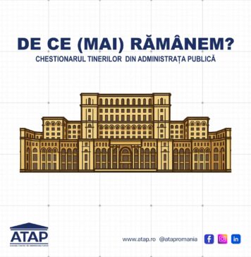 Chestionar al Asociaţiei Tinerilor din Administraţia Publică (ATAP): ”Peste 6 din 10 tineri angajați la stat consideră că administrația publică din România nu merge în direcția bună”