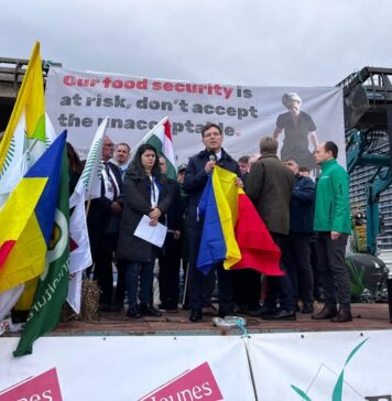 Victor Negrescu: Am fost alături de fermierii români și de sutele de agricultori veniți din toată Europa prezenți la Strasbourg pentru a-și apăra drepturile. Am urcat pe scenă cu drapelul României