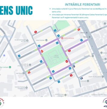 Începând cu data de 15 octombrie 2025, circulația rutieră în jurul Parcului Ferentari se va desfășura în circuit cu sens unic