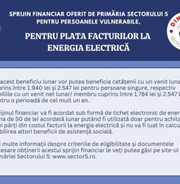 Primarul Sectorului 5, Vlad Popescu Piedone: Sprijin financiar pentru persoanele vulnerabile, pentru plata facturilor la energia electrică