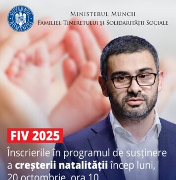 Înscrierile în Programul FIV 2025 pentru susținerea natalității încep luni, 20 octombrie 2025, ora 10:00