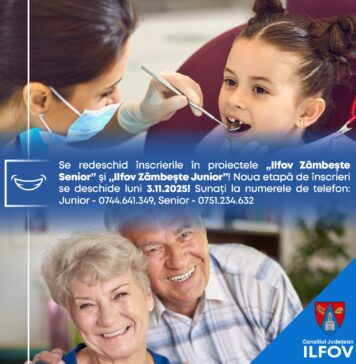 S-au redeschis înscrierile în programele „Ilfov Zâmbește Senior” și „Ilfov Zâmbește Junior”: tratamente stomatologice gratuite pentru ilfoveni