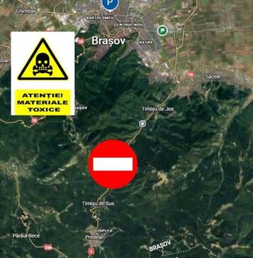 O cisternă încărcată cu substanţe periculoase s-a răsturnat, pe DN 1, între Braşov şi Predeal / Trafic complet blocat