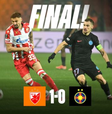 FCSB, învinsă de Steaua Roşie Belgrad cu 1-0, în Europa League
