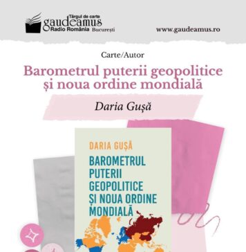 Lansare de carte | ”Barometrul puterii geopolitice şi Noua Ordine Mondială”, autor Daria Guşă