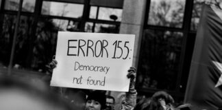 „De un an democrația românească e pusă la stâlpul infamiei, expusă oprobriului public. Mai trece câte o bandă de trotinetiști și o scuipă, mai vine câte o televiziune și o filmează prezentând-o drept un terorist periculos” (gandul.ro)